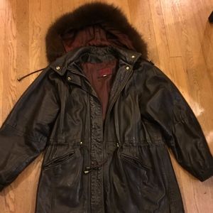 Damselle Images Vintage Lambskin and Fur Parka